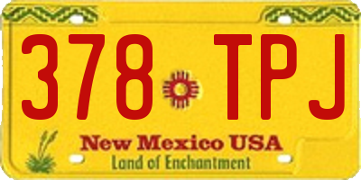 NM license plate 378TPJ