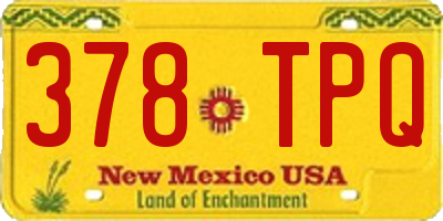 NM license plate 378TPQ