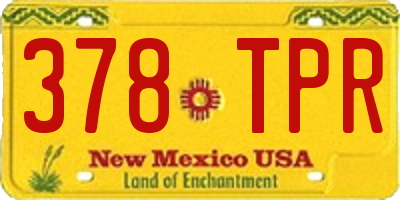 NM license plate 378TPR