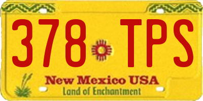 NM license plate 378TPS