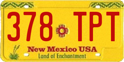 NM license plate 378TPT