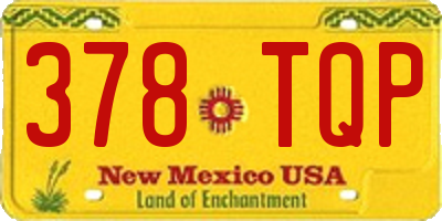 NM license plate 378TQP