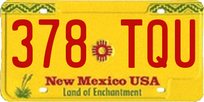 NM license plate 378TQU
