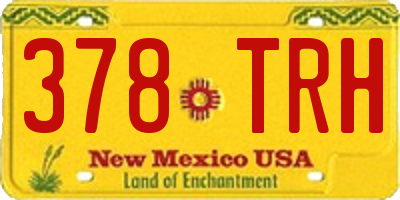 NM license plate 378TRH