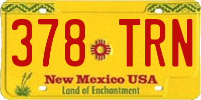 NM license plate 378TRN