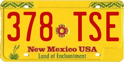 NM license plate 378TSE