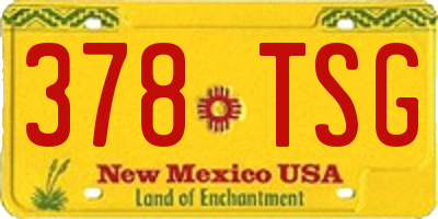 NM license plate 378TSG