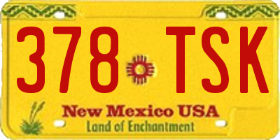 NM license plate 378TSK