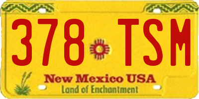 NM license plate 378TSM