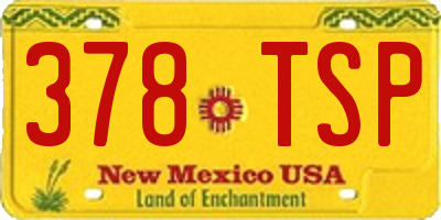 NM license plate 378TSP