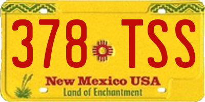NM license plate 378TSS