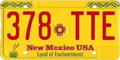 NM license plate 378TTE