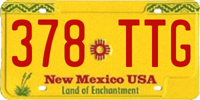 NM license plate 378TTG