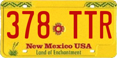 NM license plate 378TTR