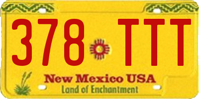 NM license plate 378TTT
