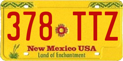 NM license plate 378TTZ