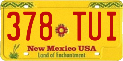 NM license plate 378TUI