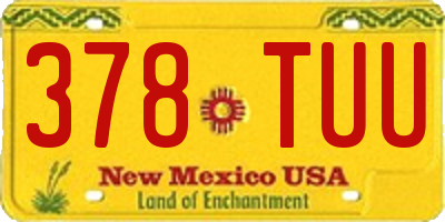 NM license plate 378TUU