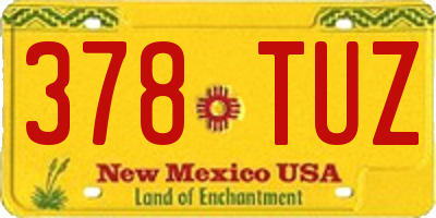 NM license plate 378TUZ
