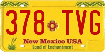 NM license plate 378TVG