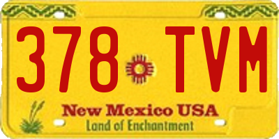 NM license plate 378TVM