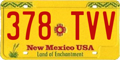 NM license plate 378TVV