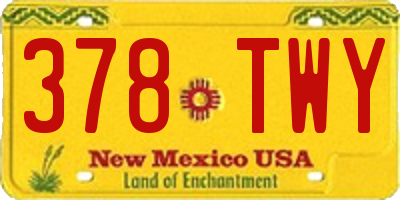 NM license plate 378TWY