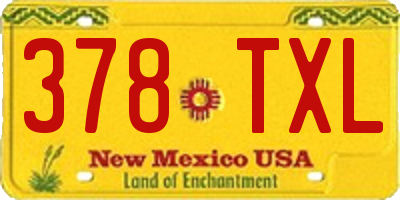 NM license plate 378TXL