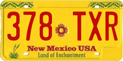 NM license plate 378TXR