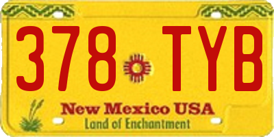 NM license plate 378TYB