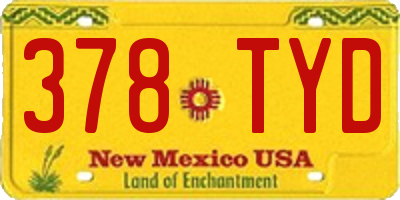 NM license plate 378TYD