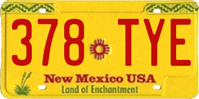 NM license plate 378TYE