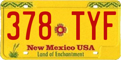 NM license plate 378TYF