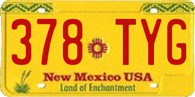 NM license plate 378TYG