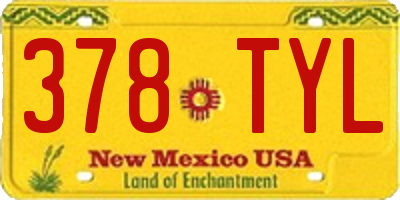 NM license plate 378TYL