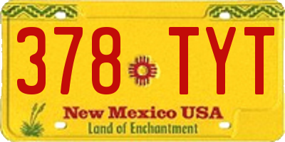 NM license plate 378TYT