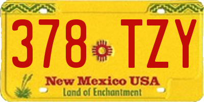 NM license plate 378TZY