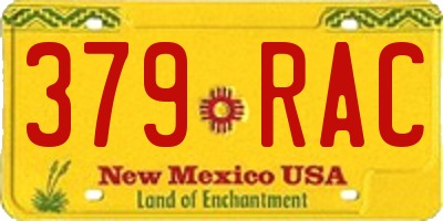 NM license plate 379RAC