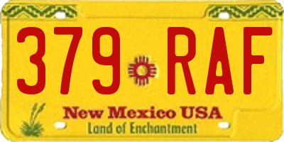 NM license plate 379RAF