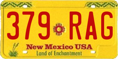 NM license plate 379RAG