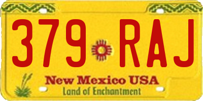 NM license plate 379RAJ
