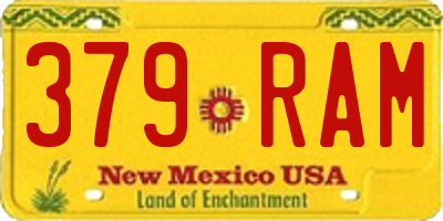NM license plate 379RAM