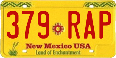 NM license plate 379RAP
