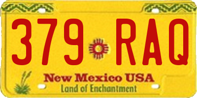 NM license plate 379RAQ