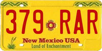 NM license plate 379RAR