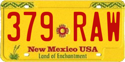 NM license plate 379RAW