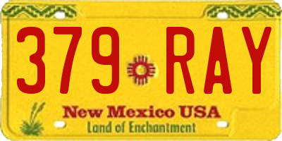 NM license plate 379RAY