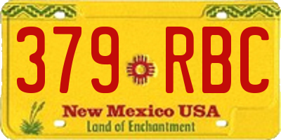NM license plate 379RBC