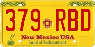 NM license plate 379RBD