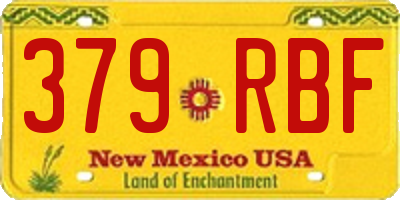 NM license plate 379RBF